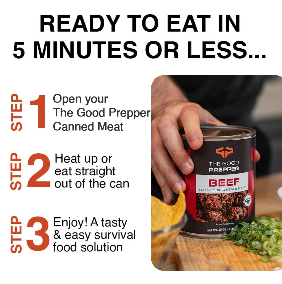 The Good Prepper Beef Canned Meat